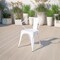 Emma and Oliver Commercial Grade 4 Pack Metal Indoor-Outdoor Chair with Arms
